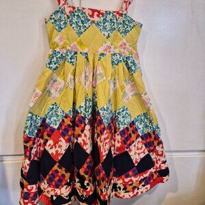 Maeve Anthropologie patch silhouette fit flare dress